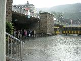 Het regent nog steeds in Cochem.